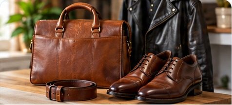 Leather bags and footwear for specialist care