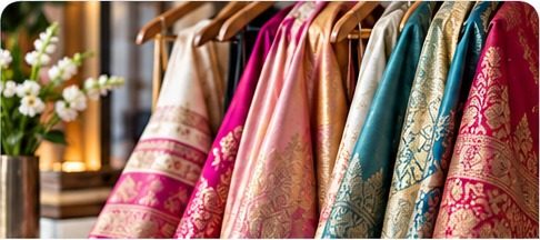 Luxury silk sarees ready for specialist care