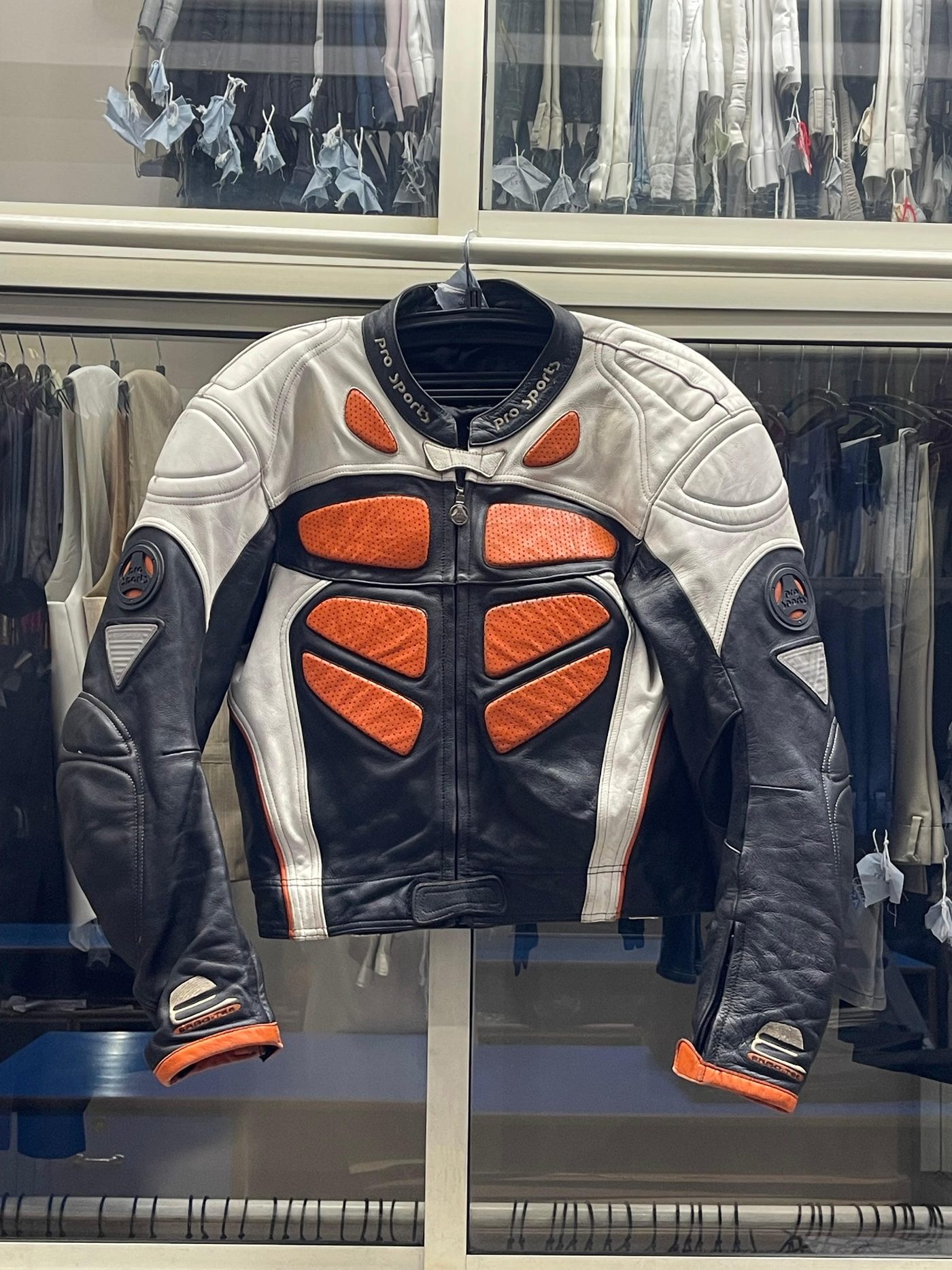 Prince leather care work on motorcycle gear